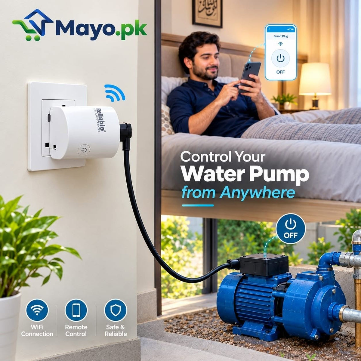Smart WiFi Plug 20A Universal EU Plug | Tuya Smart Life Power Monitor & Remote Control