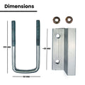 Solar End Clamp with U-Bolt – Aluminum Clamp With Galvanized Iron Mounting Bracket for PV Panels