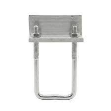 Solar End Clamp with U-Bolt – Aluminum Clamp With Galvanized Iron Mounting Bracket for PV Panels