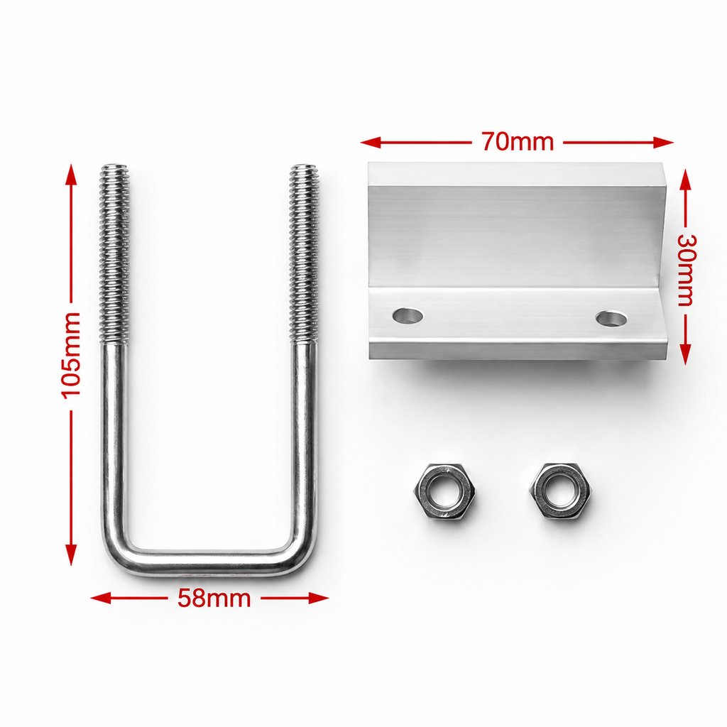 Solar End Clamp with Galvanized Iron U-Bolt for Solar Panel Mounting